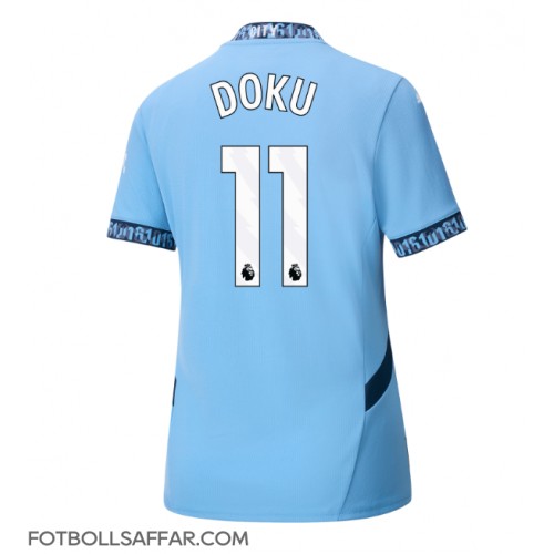 Manchester City Jeremy Doku #11 Hemmatröja Dam 2024-25 Kortärmad